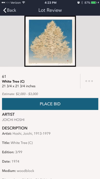 Floating World Auctions Screenshot 3 - AppWisp.com Floating World Auctions Screenshot 3 - AppWisp.com