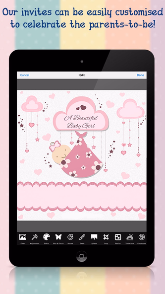 Baby Shower Invitations Screenshot 4 - AppWisp.com Baby Shower Invitations Screenshot 4 - AppWisp.com