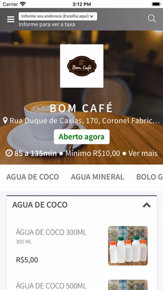Bom Café Screenshot 1 - AppWisp.com Bom Café Screenshot 1 - AppWisp.com