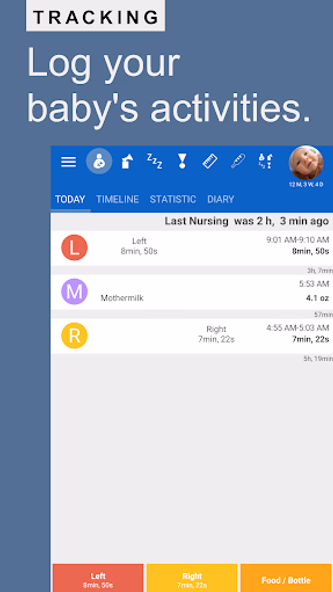 Breastfeeding - Baby Tracker Screenshot 1 - AppWisp.com Breastfeeding - Baby Tracker Screenshot 1 - AppWisp.com