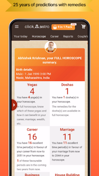 Clickastro Kundli : Astrology Screenshot 3 - AppWisp.com Clickastro Kundli : Astrology Screenshot 3 - AppWisp.com