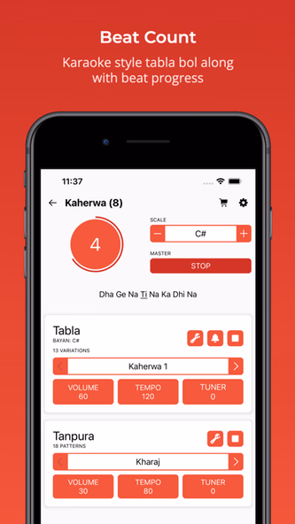 Rhythm with Tabla & Tanpura Screenshot 2 - AppWisp.com Rhythm with Tabla & Tanpura Screenshot 2 - AppWisp.com