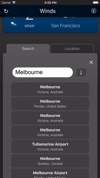 Winds App Screenshot 2 - AppWisp.com Winds App Screenshot 2 - AppWisp.com