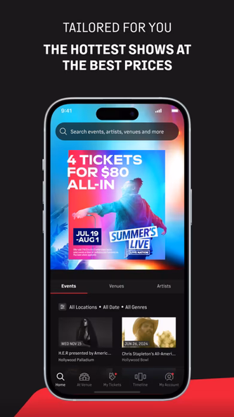 Live Nation – For Concert Fans Screenshot 2 - AppWisp.com Live Nation – For Concert Fans Screenshot 2 - AppWisp.com