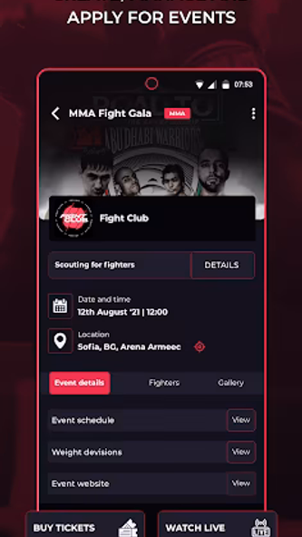 FightScout Screenshot 4 - AppWisp.com FightScout Screenshot 4 - AppWisp.com