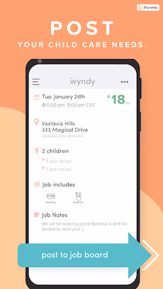 Wyndy: Babysitting, simplified Screenshot 2 - AppWisp.com Wyndy: Babysitting, simplified Screenshot 2 - AppWisp.com