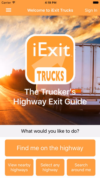 iExit Trucks: The Trucker's Highway Exit Guide Screenshot 1 - AppWisp.com iExit Trucks: The Trucker's Highway Exit Guide Screenshot 1 - AppWisp.com