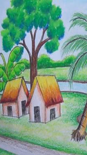 Drawing Scenery Village Screenshot 2 - AppWisp.com Drawing Scenery Village Screenshot 2 - AppWisp.com