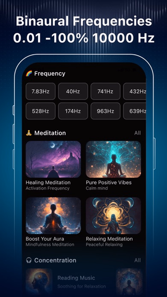 Binaural Beats: Sleep & Focus Screenshot 4 - AppWisp.com Binaural Beats: Sleep & Focus Screenshot 4 - AppWisp.com