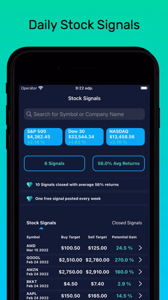 Stock Signals Options Alerts Screenshot 1 - AppWisp.com Stock Signals Options Alerts Screenshot 1 - AppWisp.com