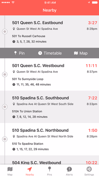 TTC Watch for Toronto Screenshot 3 - AppWisp.com TTC Watch for Toronto Screenshot 3 - AppWisp.com
