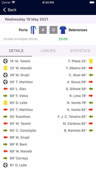 Live Scores for Liga Portugal Screenshot 3 - AppWisp.com Live Scores for Liga Portugal Screenshot 3 - AppWisp.com