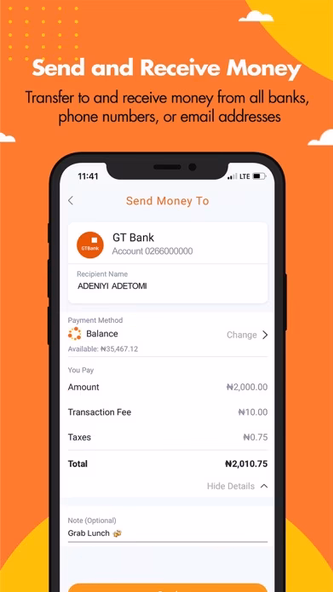 Paga - Send, Pay, and Bank Screenshot 2 - AppWisp.com Paga - Send, Pay, and Bank Screenshot 2 - AppWisp.com