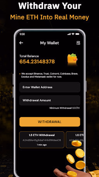ETH Cloud Miner- Earn Ethereum Screenshot 3 - AppWisp.com ETH Cloud Miner- Earn Ethereum Screenshot 3 - AppWisp.com