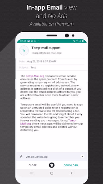 Temp Mail - Temporary Email Screenshot 4 - AppWisp.com Temp Mail - Temporary Email Screenshot 4 - AppWisp.com