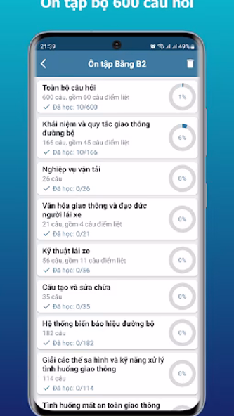 Ôn thi GPLX 600 câu B1, B2, A1 Screenshot 3 - AppWisp.com Ôn thi GPLX 600 câu B1, B2, A1 Screenshot 3 - AppWisp.com