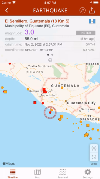 Earthquake - alerts and map Screenshot 2 - AppWisp.com Earthquake - alerts and map Screenshot 2 - AppWisp.com