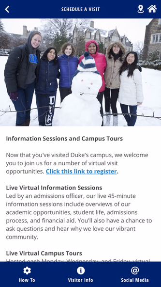 Duke Admissions Tour Screenshot 2 - AppWisp.com Duke Admissions Tour Screenshot 2 - AppWisp.com