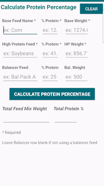 Farm Feed Protein Mix Calc Pro Screenshot 3 - AppWisp.com Farm Feed Protein Mix Calc Pro Screenshot 3 - AppWisp.com