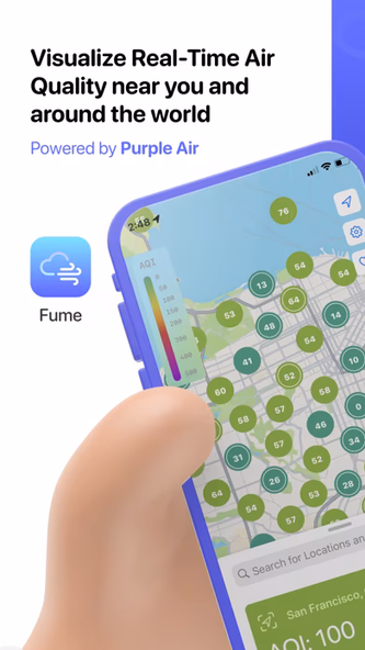 Fume AQI Screenshot 1 - AppWisp.com Fume AQI Screenshot 1 - AppWisp.com