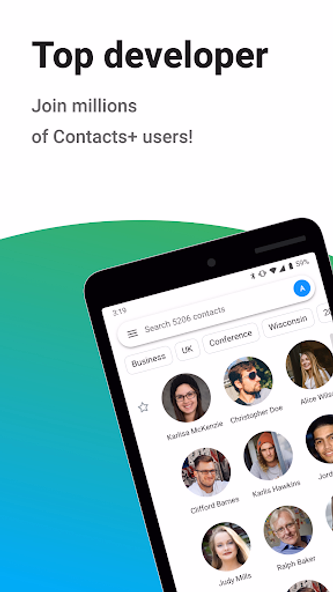 Contacts+ Screenshot 1 - AppWisp.com Contacts+ Screenshot 1 - AppWisp.com