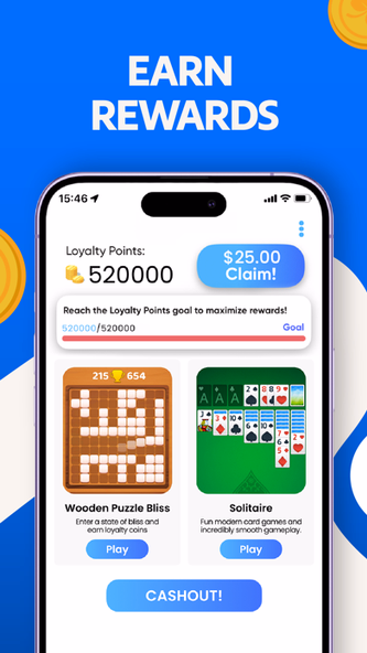 JustPlay: Earn Loyalty Rewards Screenshot 1 - AppWisp.com JustPlay: Earn Loyalty Rewards Screenshot 1 - AppWisp.com