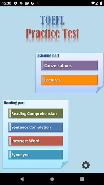 TOEFL Practice Test Screenshot 1 - AppWisp.com TOEFL Practice Test Screenshot 1 - AppWisp.com