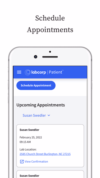 Labcorp | Patient Screenshot 3 - AppWisp.com Labcorp | Patient Screenshot 3 - AppWisp.com