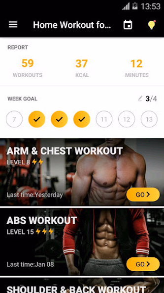 Home Workout for Men Screenshot 1 - AppWisp.com Home Workout for Men Screenshot 1 - AppWisp.com