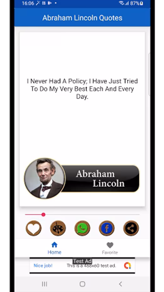 Abraham Lincoln Quotes Screenshot 3 - AppWisp.com Abraham Lincoln Quotes Screenshot 3 - AppWisp.com