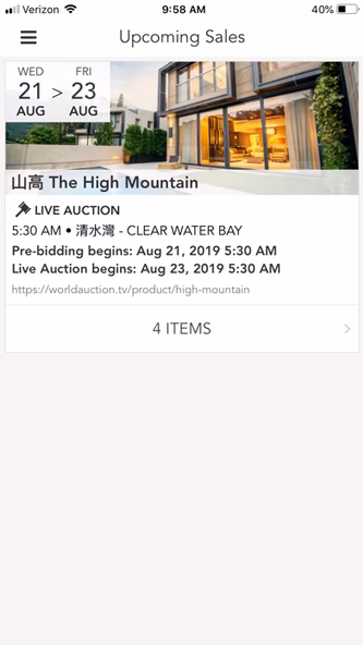 World Auction Screenshot 2 - AppWisp.com World Auction Screenshot 2 - AppWisp.com