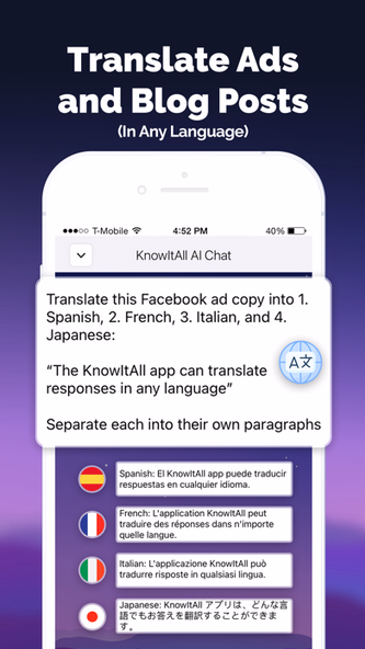 AI Chatbot & Writer: KnowIt Screenshot 2 - AppWisp.com AI Chatbot & Writer: KnowIt Screenshot 2 - AppWisp.com
