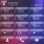 Dialer Theme Polygon Glass - AppWisp.com