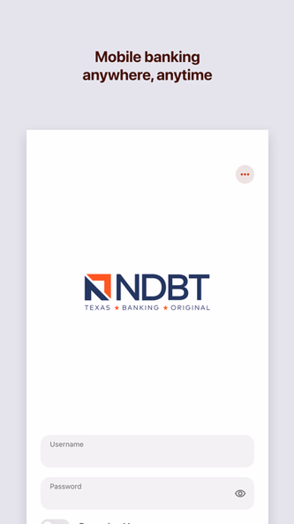 NDBT Mobile Banking Screenshot 1 - AppWisp.com NDBT Mobile Banking Screenshot 1 - AppWisp.com