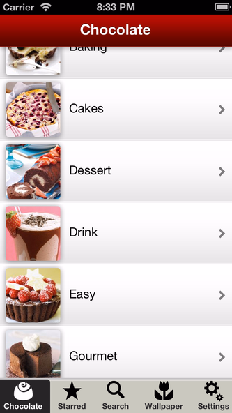 Chocolate Recipes Free Screenshot 1 - AppWisp.com Chocolate Recipes Free Screenshot 1 - AppWisp.com