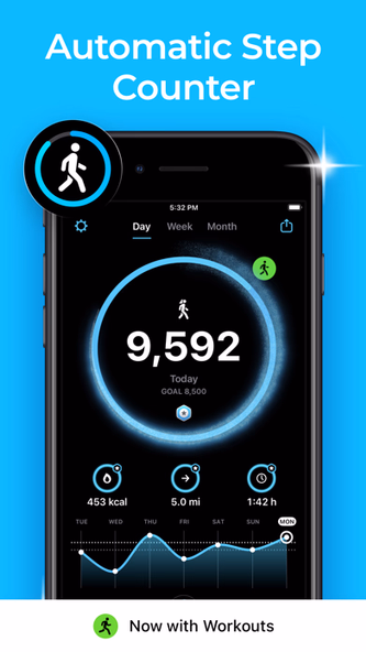 StepsApp Pedometer Screenshot 1 - AppWisp.com StepsApp Pedometer Screenshot 1 - AppWisp.com