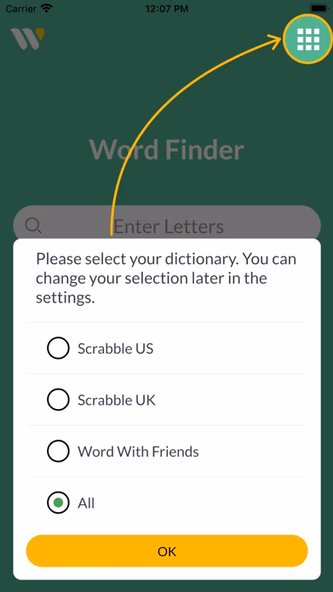 Wordfinder by WordTips Screenshot 1 - AppWisp.com Wordfinder by WordTips Screenshot 1 - AppWisp.com