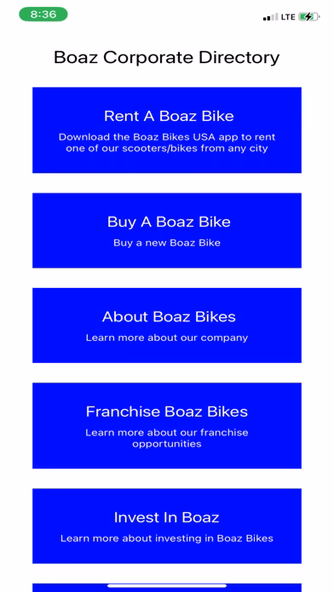 Boaz Bikes Corporate Directory Screenshot 1 - AppWisp.com Boaz Bikes Corporate Directory Screenshot 1 - AppWisp.com