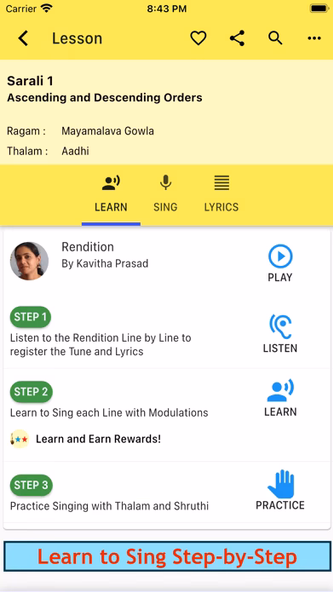 Carnatic Singer Screenshot 3 - AppWisp.com Carnatic Singer Screenshot 3 - AppWisp.com