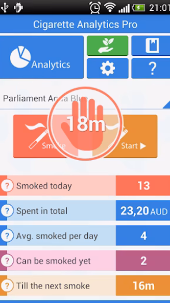 Cigarette Analytics Screenshot 1 - AppWisp.com Cigarette Analytics Screenshot 1 - AppWisp.com
