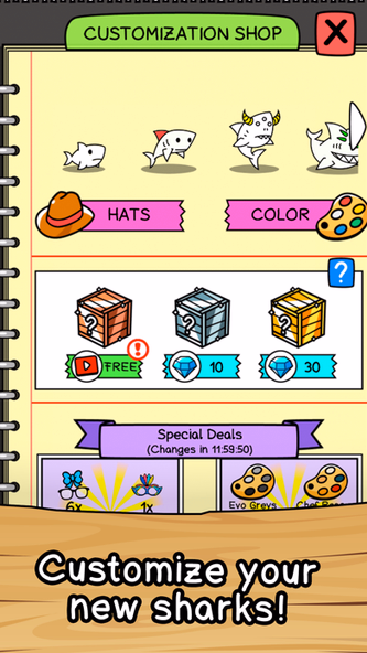 Shark Evolution - Clicker Game Screenshot 4 - AppWisp.com Shark Evolution - Clicker Game Screenshot 4 - AppWisp.com