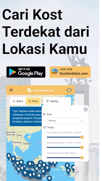 Kostterdekat - Cari Kost App Screenshot 1 - AppWisp.com Kostterdekat - Cari Kost App Screenshot 1 - AppWisp.com