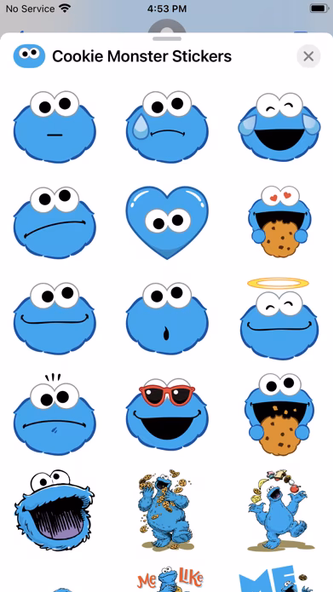 Cookie Monster Stickers Screenshot 2 - AppWisp.com Cookie Monster Stickers Screenshot 2 - AppWisp.com