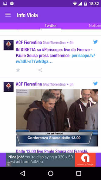 Info Viola - News Fiorentina Screenshot 3 - AppWisp.com Info Viola - News Fiorentina Screenshot 3 - AppWisp.com