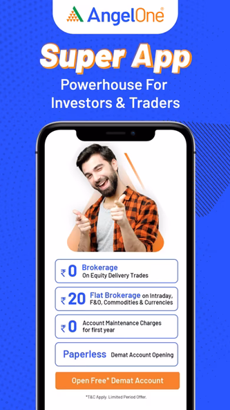 Angel One: Stocks, Mutual Fund Screenshot 1 - AppWisp.com Angel One: Stocks, Mutual Fund Screenshot 1 - AppWisp.com