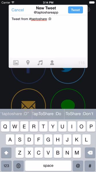 TapToShare Screenshot 2 - AppWisp.com TapToShare Screenshot 2 - AppWisp.com