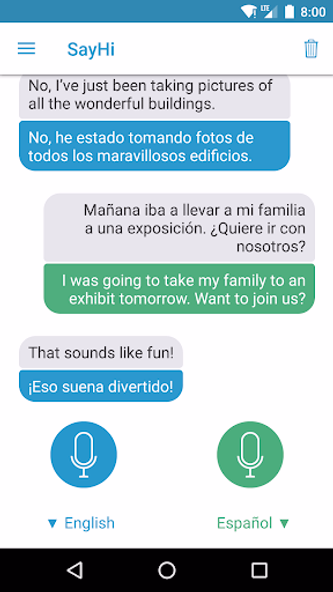 SayHi Translate Screenshot 1 - AppWisp.com SayHi Translate Screenshot 1 - AppWisp.com