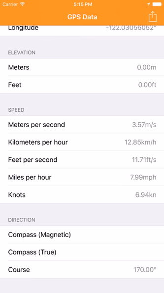 GPS Data – Coordinates & Speed Screenshot 3 - AppWisp.com GPS Data – Coordinates & Speed Screenshot 3 - AppWisp.com