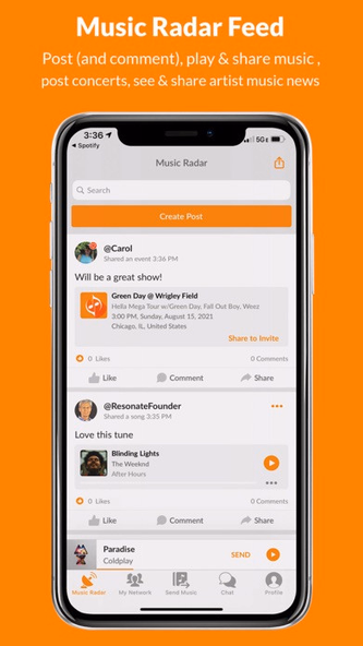 Resonate: Music Messenger Screenshot 3 - AppWisp.com Resonate: Music Messenger Screenshot 3 - AppWisp.com