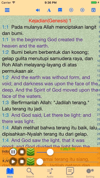 Alkitab Indonesian-English Bilingual Audio Bible Screenshot 1 - AppWisp.com Alkitab Indonesian-English Bilingual Audio Bible Screenshot 1 - AppWisp.com